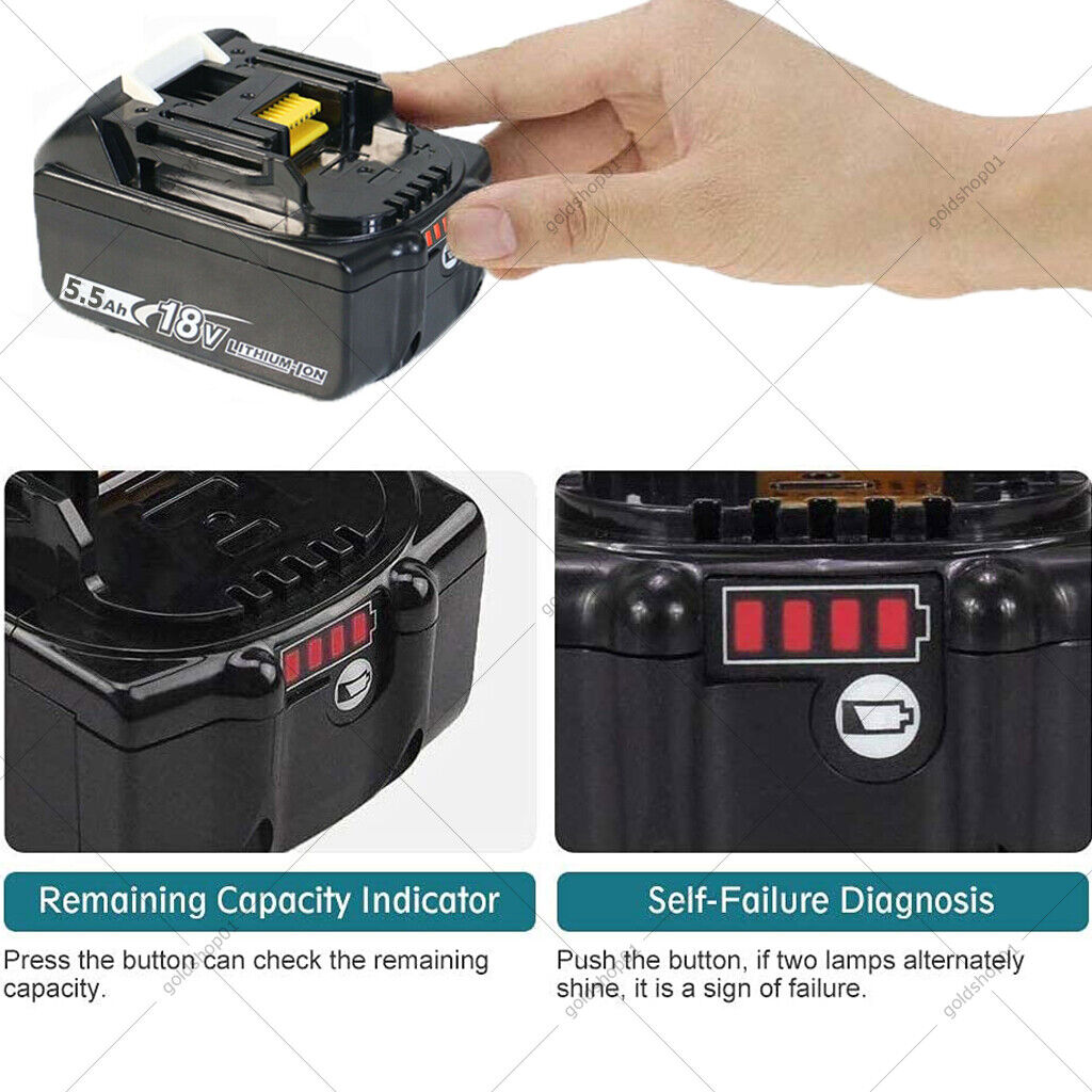 For Makita DHP482Z 18v LXT Li-Ion Cordless 2-Speed Combi Drill LED