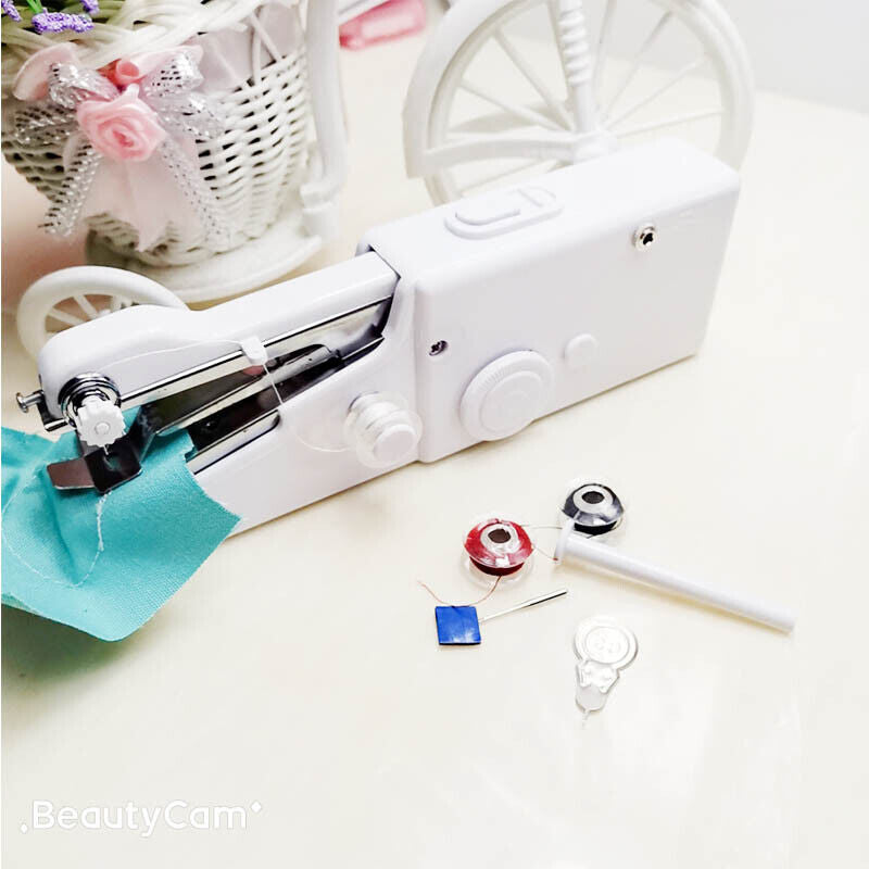 Mini Portable Handheld Cordless Sewing Machine Hand Held Stitch Home Clothes UK