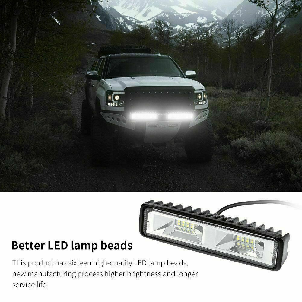 2x 48W LED Work Light Bar Flood Spot Lights Driving Lamp Offroad Car SUV 12V UK