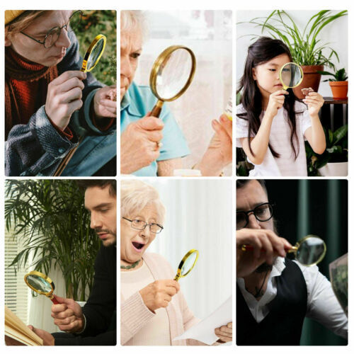 90mm Handheld Magnifying Glass 15x Magnifier Reading Loupe Jewelry Aid Big Large FREE SHIPPING