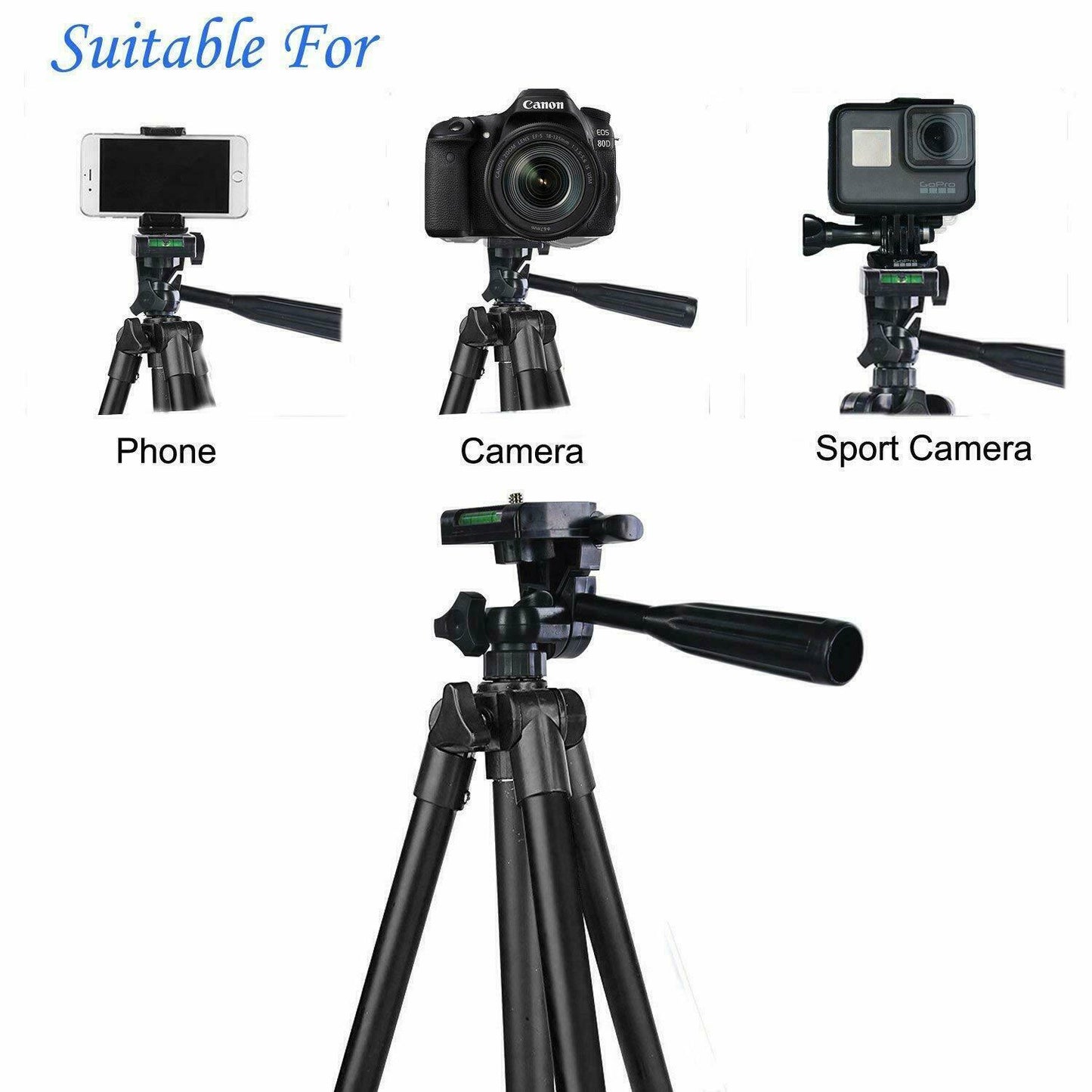 Stretchable Tripod Stand & Remote For iPhone 12 Samsung Sony Digital Camera UK