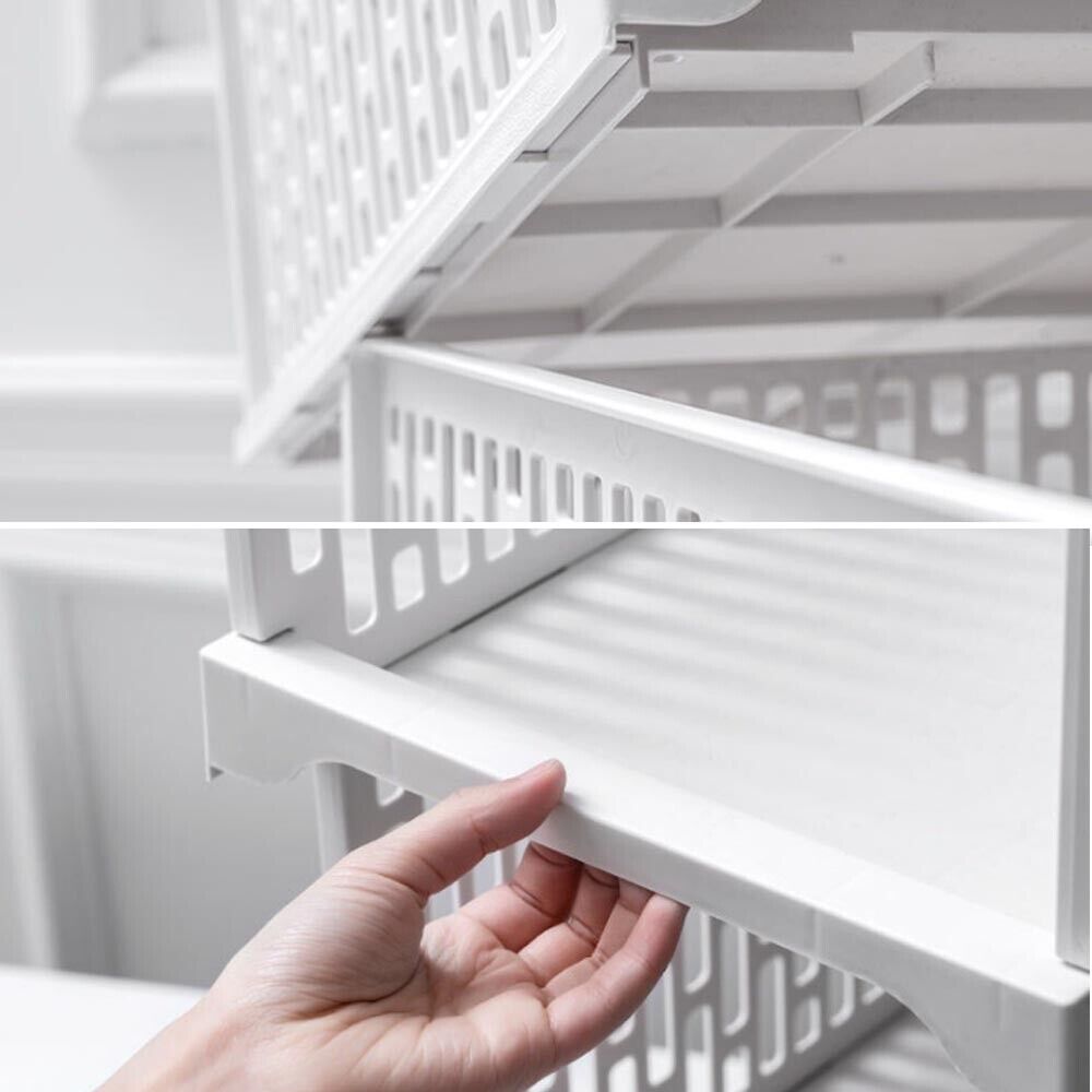 Wardrobe Drawer Units Organizer Clothes Closet Stackable Storage Boxes FREE SHIPPING