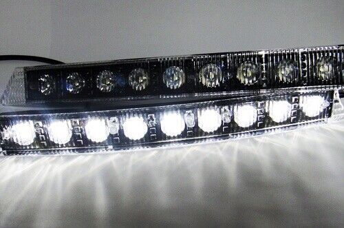 2x White 9 LED Daytime Running Light DRL Fog Indicator Side Bumper For Audi VW