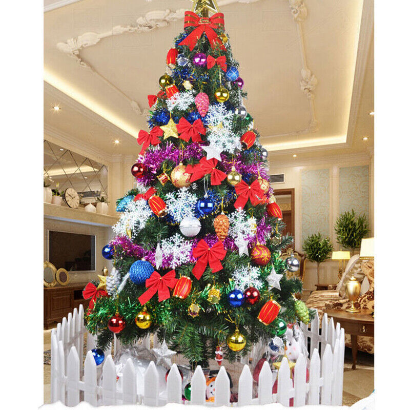 12 Pcs Christmas Tree Decoration Glittered Bow Gift
