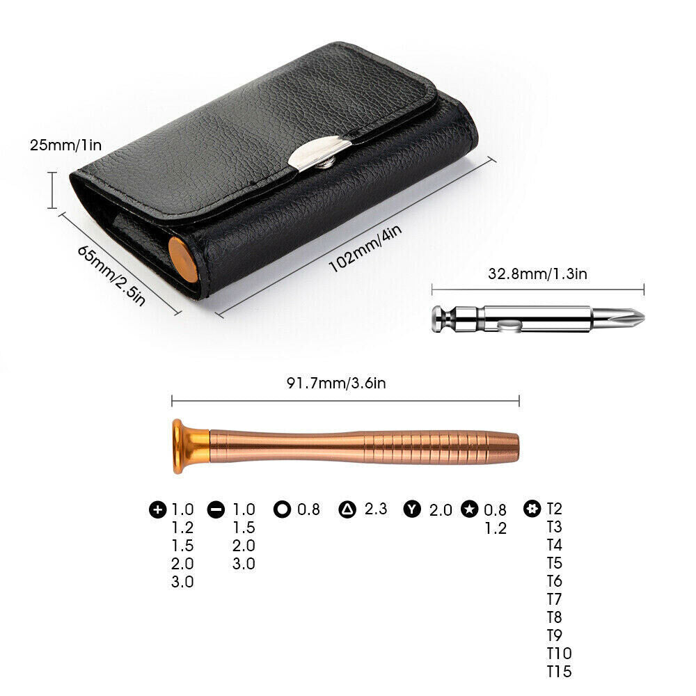 25 Multi Small Precision Hex Torx Star Mini Screwdriver Set Bits Repair Tool Kit