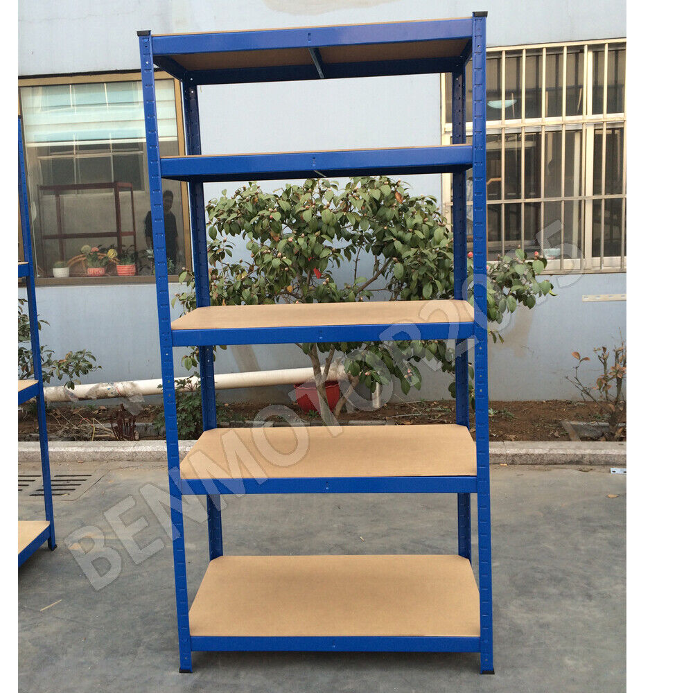 Garage Racking 5 Tier Shelving Unit Boltless Heavy Duty Metal Shelf Shed Storage NEW