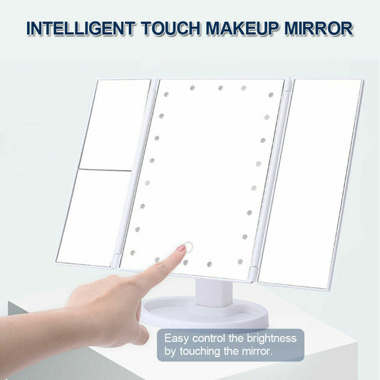 š„SALEš„Foldable LED mirror Illuminated Make Up Mirror Cosmetic Vanity with Light Stand