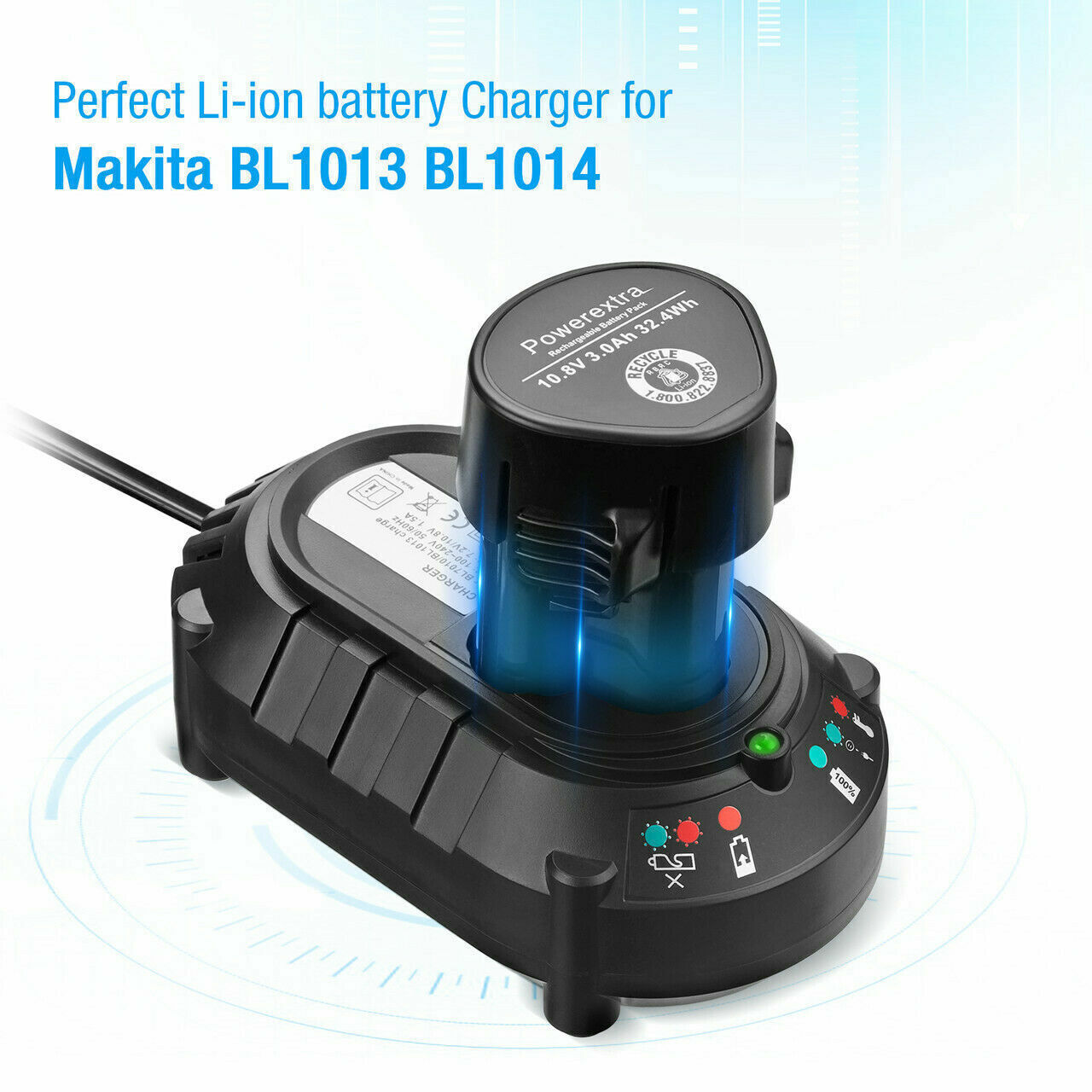 2Pack 10.8V 4.6Ah for Makita BL1013 Li-ion Battery BL1014 194550-6 194551 LCT203