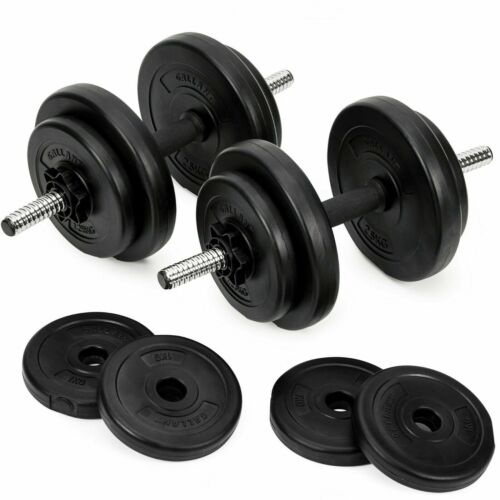Adjustable Dumbbells Set 20kg Weights Pair Home Gym Fitness Exercise Dumbbell