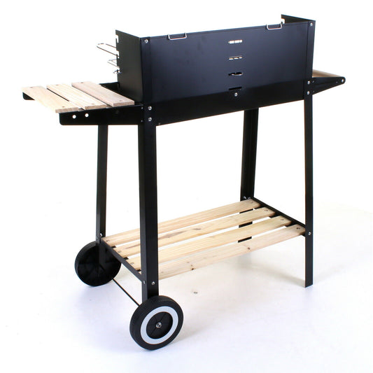 Charcoal BBQ Grill Trolley Barbecue Patio Outdoor Garden Heating Smoker Picnic