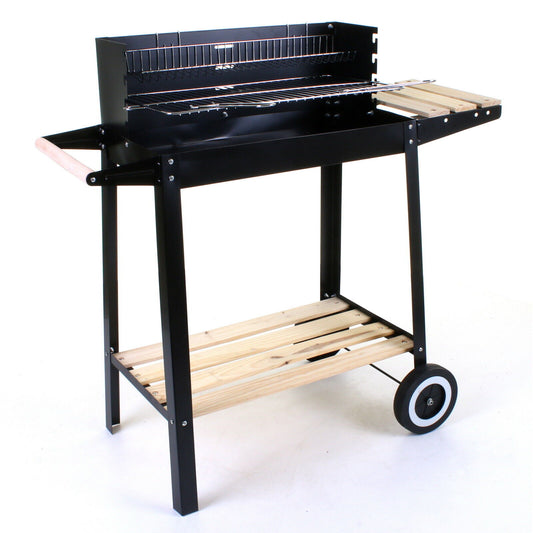 Charcoal BBQ Grill Trolley Barbecue Patio Outdoor Garden Heating Smoker Picnic