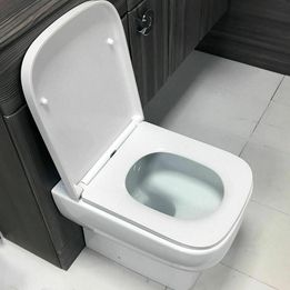 Luxury Square Toilet Seat Heavy Duty White Soft Close Top Quick Release Hinges