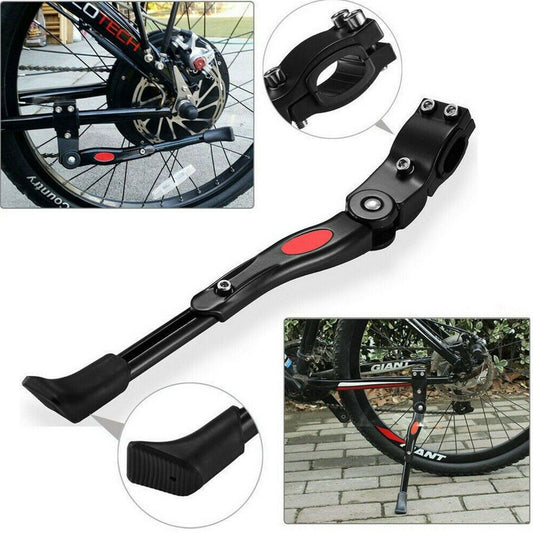 HEAVY DUTY ADJUSTABLE MOUNTAIN BIKE BICYCLE CYCLE PROP SIDE REAR KICK STAND