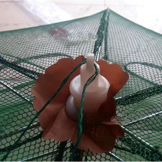 Fishing Net 6 Holes Foldable Shrimp Cast Cage Crab Fish Crayfish Prawn Trap UK