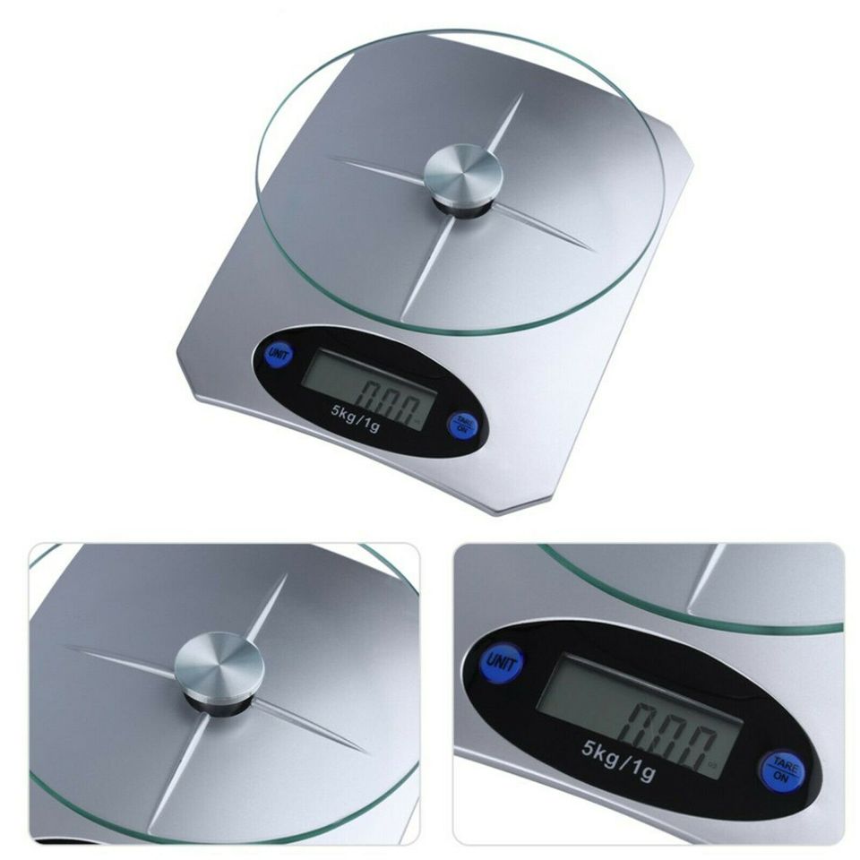 5KG DIGITAL KITCHEN SCALES GLASS PLASTIC ELECTRONIC LCD COOKING WEIGHING FOOD FREE SHIPPING