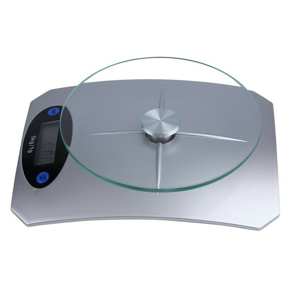 5KG DIGITAL KITCHEN SCALES GLASS PLASTIC ELECTRONIC LCD COOKING WEIGHING FOOD FREE SHIPPING