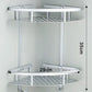 2 Tiers Metal Shower Bathroom Shelf Corner Caddy Basket Shampoo Storage Shelves