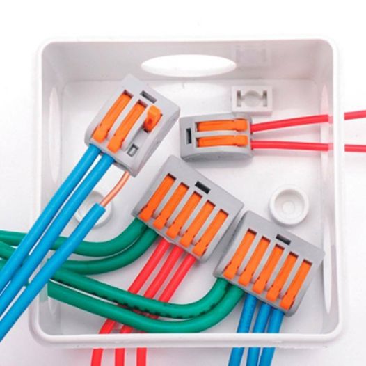 60x Reusable Electrical Connectors Wire Block Terminal Cable 2,3,5 Pin For Wago