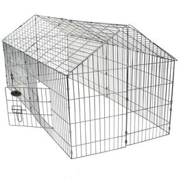 NEW Run Rabbit Guinea Pig Chicken Duck Ferret Dog Cat Pet Enclosure Roof Hutch