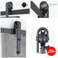 Sliding Door Track Barn Door Hardware Set Kit Modern Style Single Door Black 6 FT