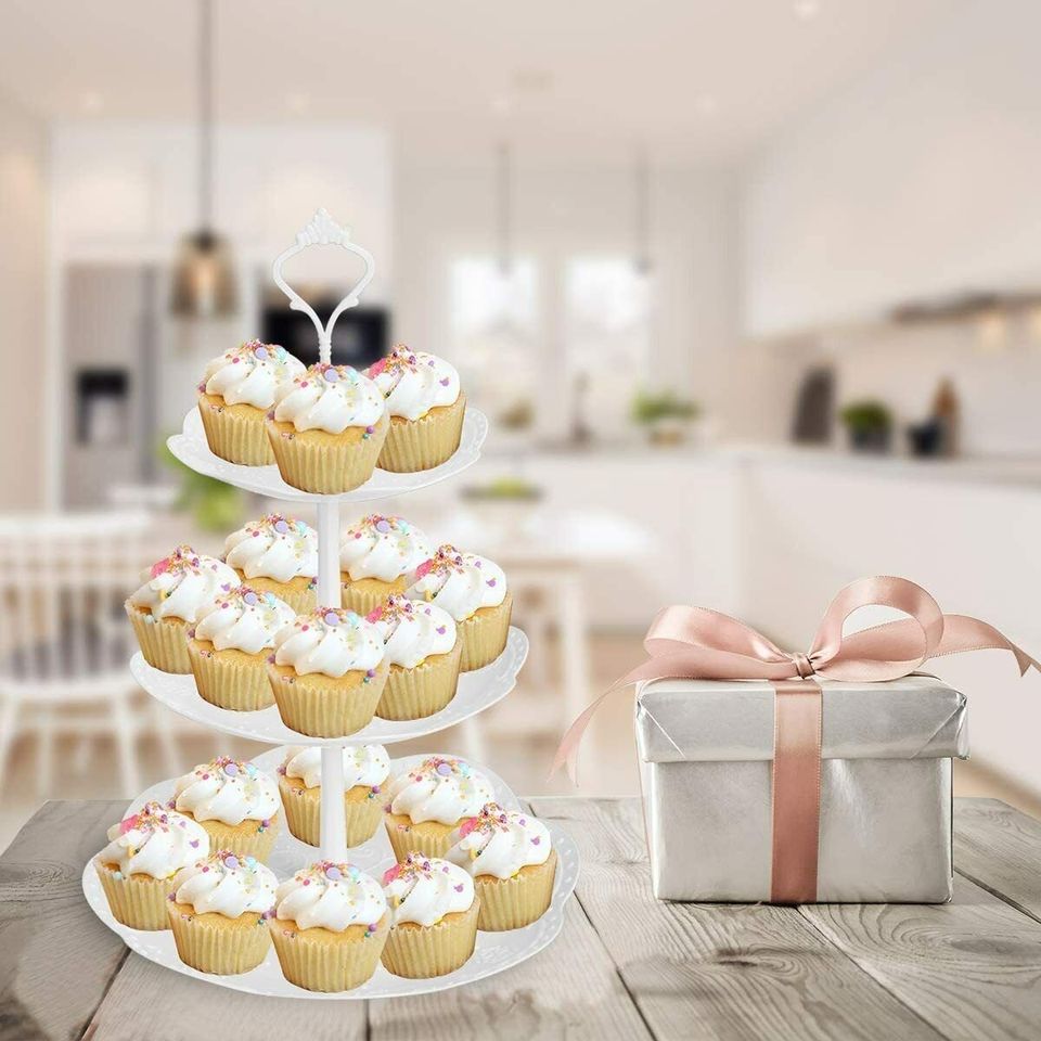 3 X 3 Layer Dessert Cake Stand Plate Afternoon Tea Party Wedding Tableware Plate