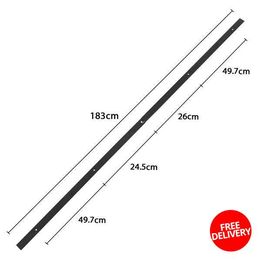 Sliding Door Track Barn Door Hardware Set Kit Modern Style Single Door Black 6 FT
