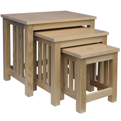 Nest of Tables 2 3 Table Units Wood Living Room Side Lamp Coffee Furniture