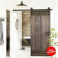 Sliding Door Track Barn Door Hardware Set Kit Modern Style Single Door Black 6 FT