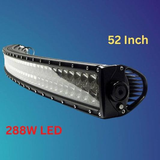 50 inch Curved 288W LED Work Light Bar Spot OffRoad SUV Lamp Car Light 4WD Truck