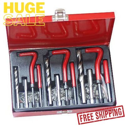 88pc Thread Repair Helicoil Re-Thread Tool Kit M6 M8 M10 Inserts Drill Tap Set
