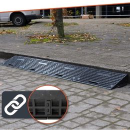 4 Set Rubber Kerb Ramps 4 Inch Heavy Duty Mobility Threshold Ramps