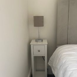 💥2 Set  Bedside Table, Wooden Nightstand with Drawer & Shelf, White💥