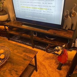NEW TV Stand TV Table for TV up 60" with Shelves, Steel Frame, Rustic