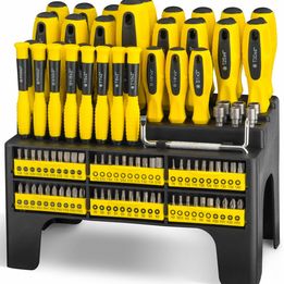 100pc Screwdriver and Bit Set Precision Pozdriv Hex Phillips Torx Square Slot