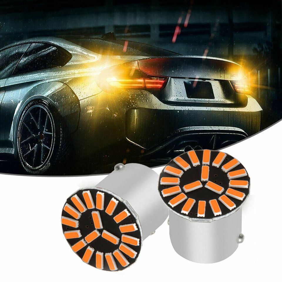 2x Amber Orange LED Rear Turn Signal Light Bulb Blinker Indicator Car Universal