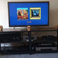 NEW TV Stand TV Table for TV up 60" with Shelves, Steel Frame, Rustic