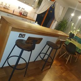 Set of 2 Tall Bar Stools Chairs with Backrest, Steel Frame Rustic Brown 73cm