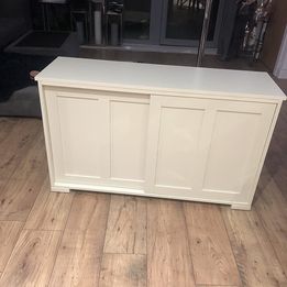 NEW Wooden Kitchen Storage Cabinet with Sliding Door & Adjustable Shelf, Stackable Buffet