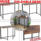 Foldable Computer Desk Folding Laptop PC Table Home Office Study Writing Brown