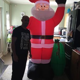 7.5ft Inflatable Christmas Santa Claus with LED Air Blown Xmas Décor Holiday Tall Santa Decor