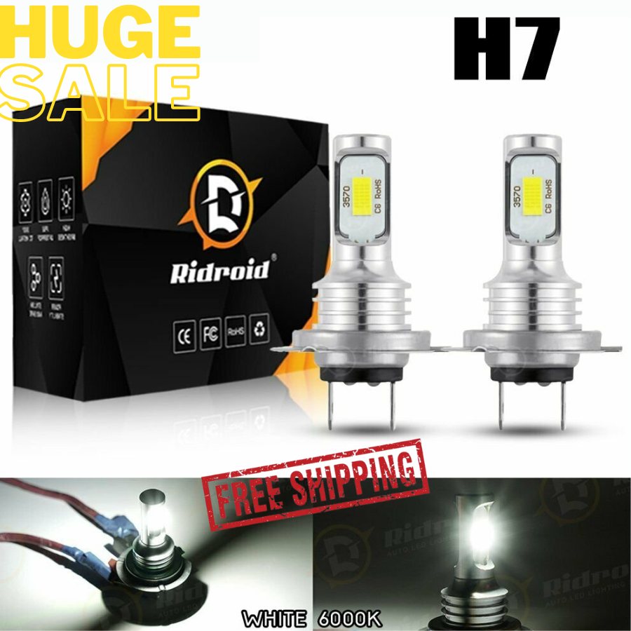 2x H7 LED Headlight Replace Xenon Hi/Low Beam Kit Bulbs 6000K Canbus Error Free