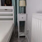💥2 Set  Bedside Table, Wooden Nightstand with Drawer & Shelf, White💥