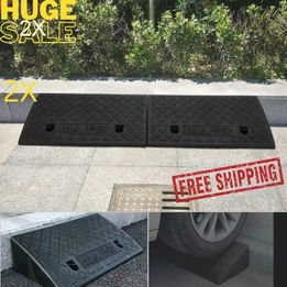 2X Heavy Duty Plastic Curb Door Ramp Scooter Wheelchair Disabled Access