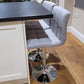 Set of 2 Bar Stools Light Grey Bar Chairs Breakfast Dining Stools for Kitchen Island Counter