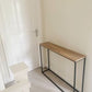 NEW  Wooden Hallway Console Table with Metal Legs (Oak)