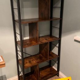 NEW! 5 Tier Bookcase Storage Rack Shelf Industrial Organizer Metal Frame Plant Stand