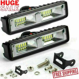 2x 48W LED Work Light Bar Flood Spot Lights Driving Lamp Offroad Car SUV 12V UK