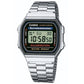 CASIO Retro Classic Unisex Digital Bracelet Watch-A168WA- Silver