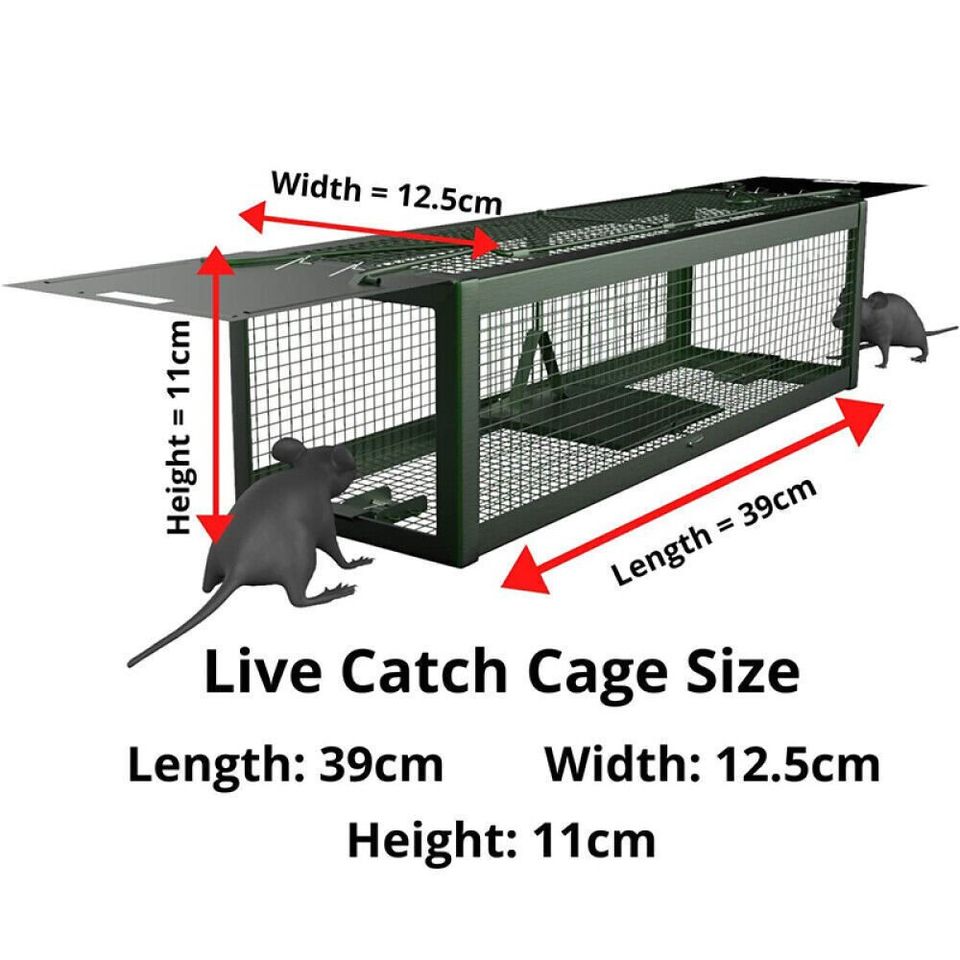 Heavy Duty Rat Squirrel Trap Metal Live Pest Catchers