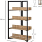 NEW! 4-Tier Triangle Frame Storage Shelf Bookshelf Display Unit Cabinet Steel Frame